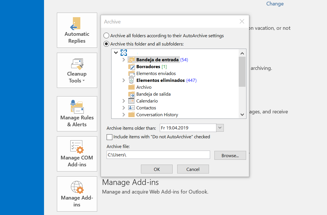 Archiving Outlook Emails A Step by Step Guide IONOS