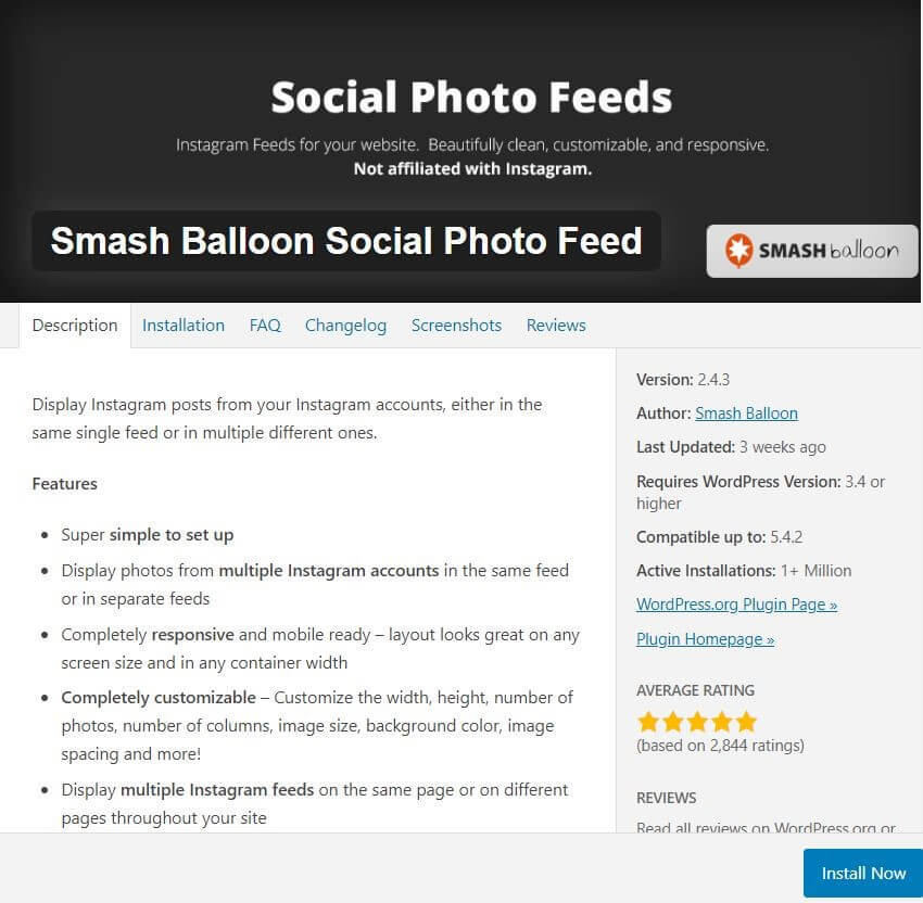 Smash Balloon Social Post Feed – Plugin de feeds sociais