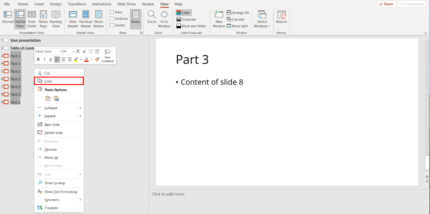 How To Insert Automatic Table Of Contents In Powerpoint Brokeasshome