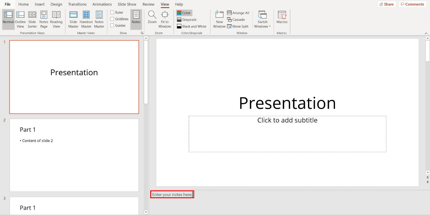 display speaker notes during powerpoint presentation
