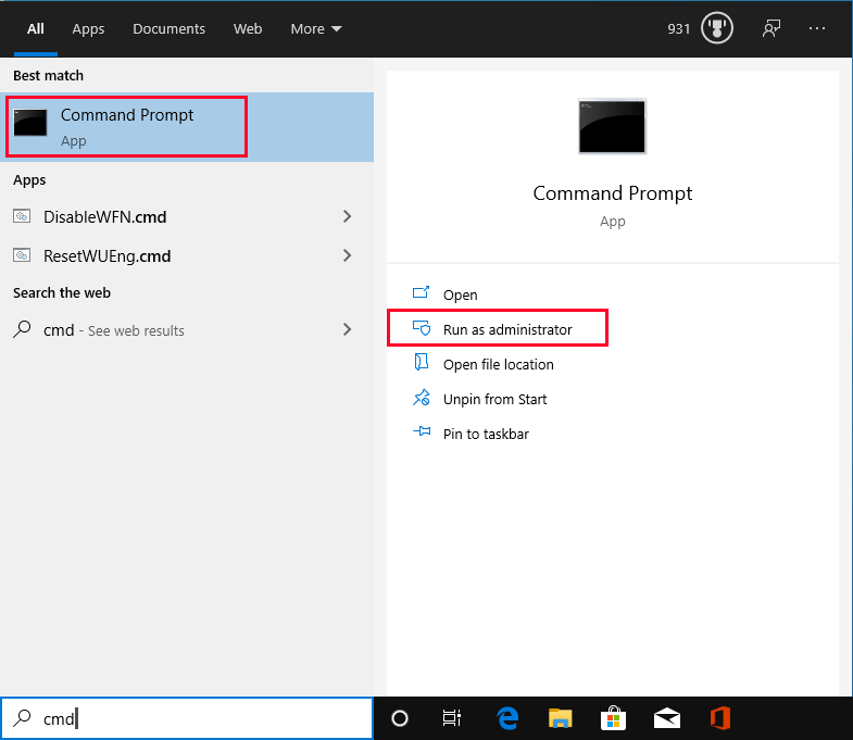 shortcut to open command prompt windows 10