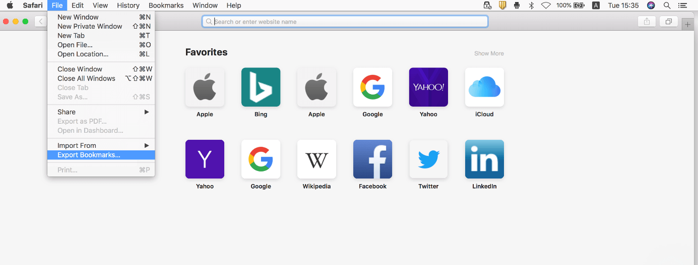 how to bookmark a website on apple