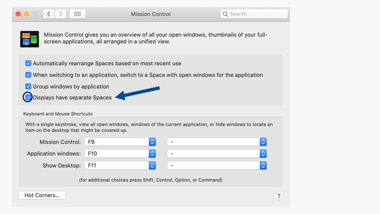 mouse shortcut for mac to open all windows