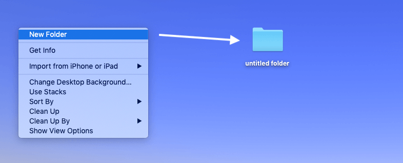 how to make a folder in mac