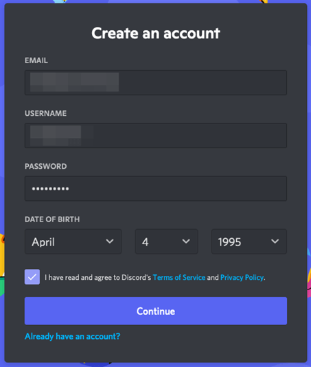 discord sign up