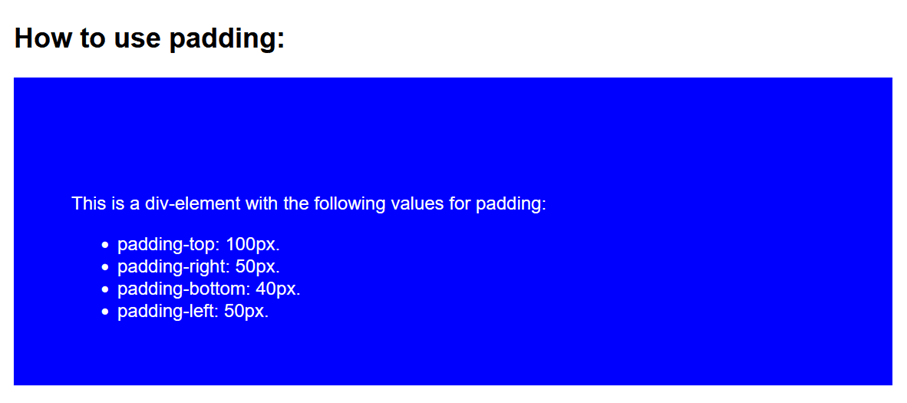 padding-bottom - CSS: Cascading Style Sheets