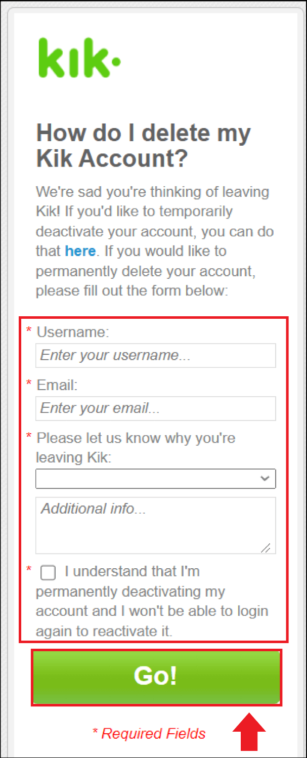 Deleting your Kik account: closing your Kik Messenger account easily