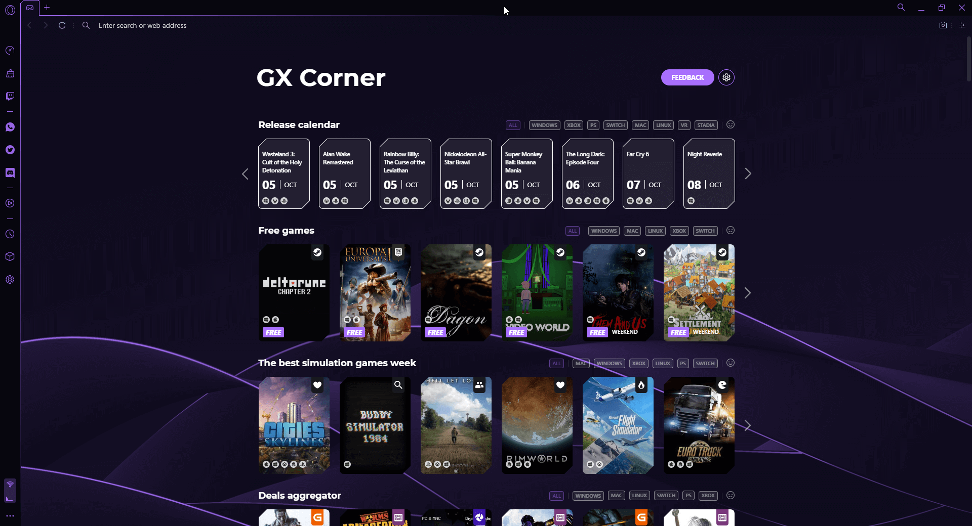 Opera on X: With all the best gaming deals aggregated in the GX