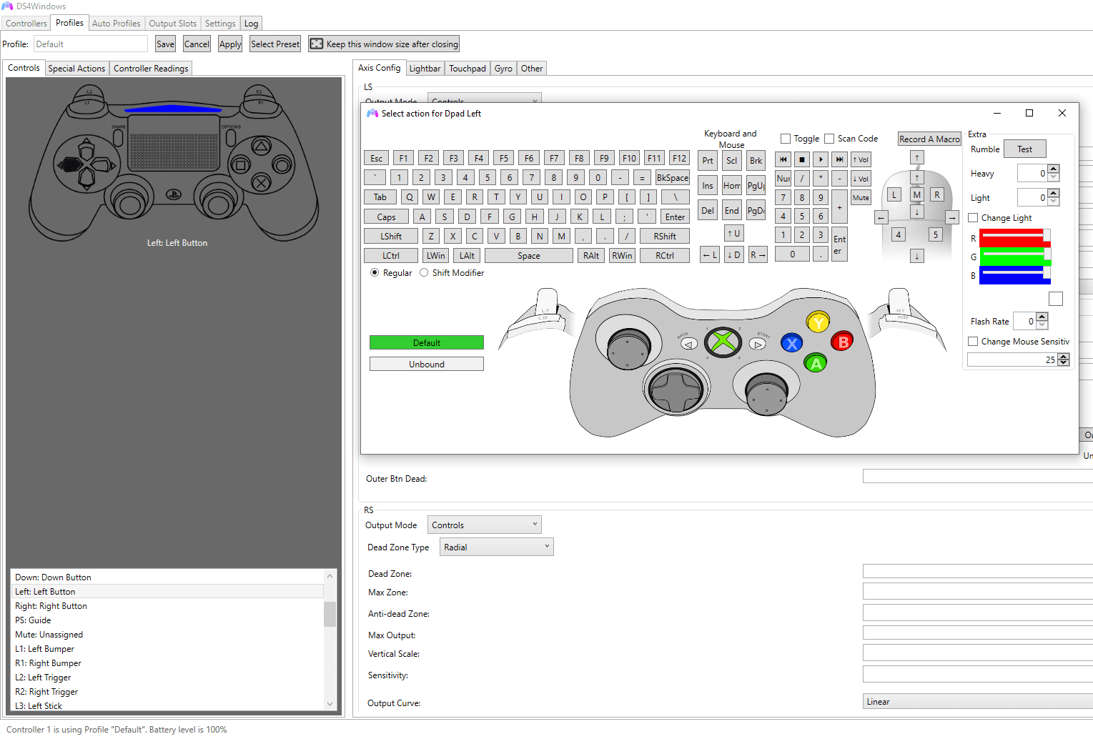 ps4 controller profile for ds4