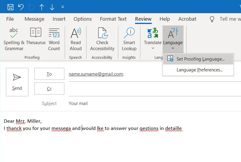 Check grammar, spelling, and more in Word for the web - Microsoft Support