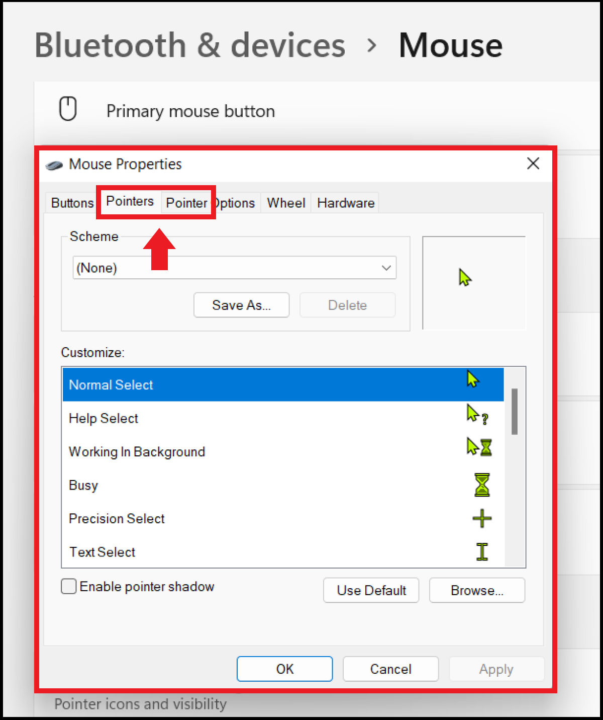 How to Change Mouse Cursor in Windows 11