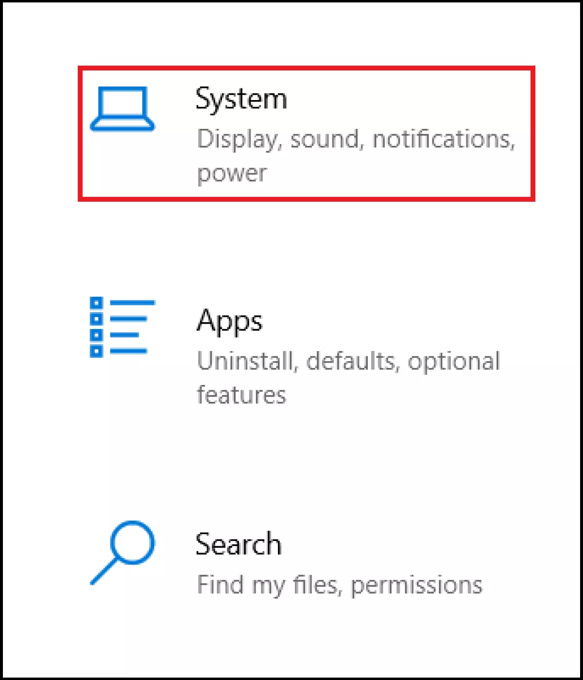 Windows 10: Overview of Windows settings menu