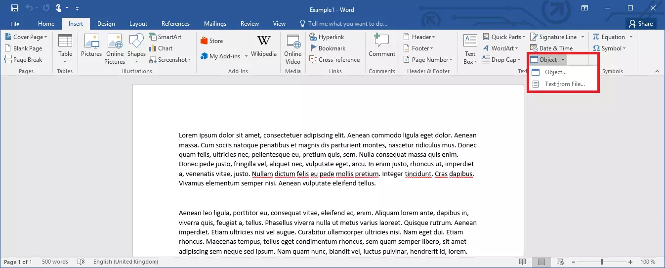 Feature to merge multiple Word documents