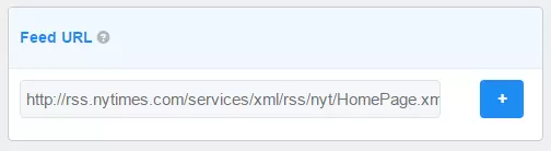 Import the feed URL for http://rss.nytimes.com/services/xml/rss/nyt/HomePage.xml