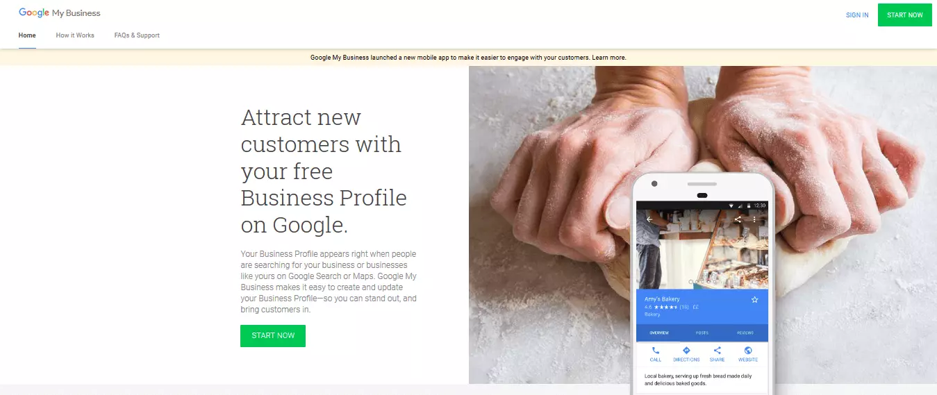 Google My Business Homepage