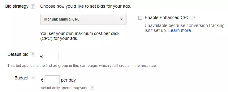 Example of campaign optimization with Google Ads