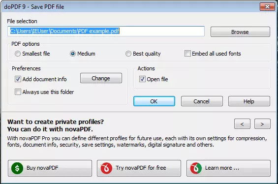 doPDF user platform