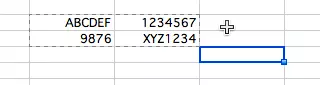 Excel: Cutting the cell range