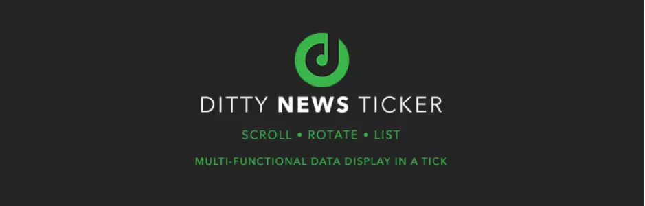 Screenshot of the Ditty News Ticker plugin