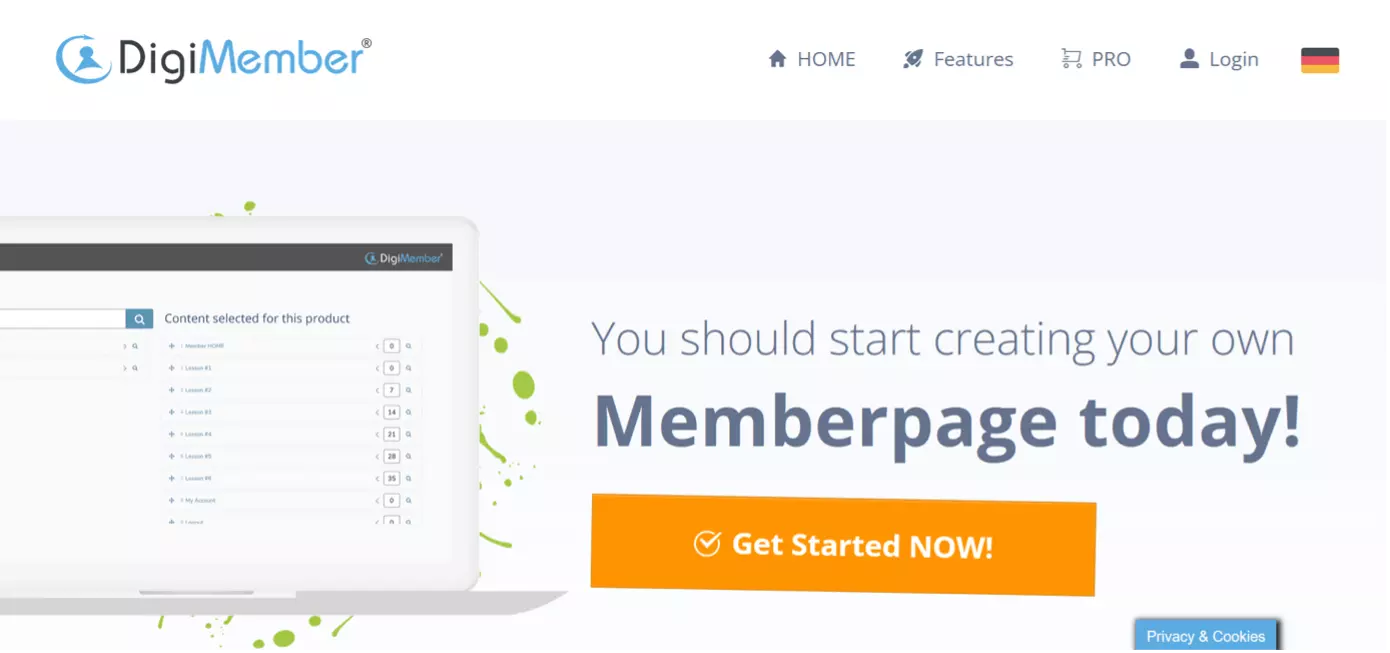 Screenshot of DigiMember WordPress plugin