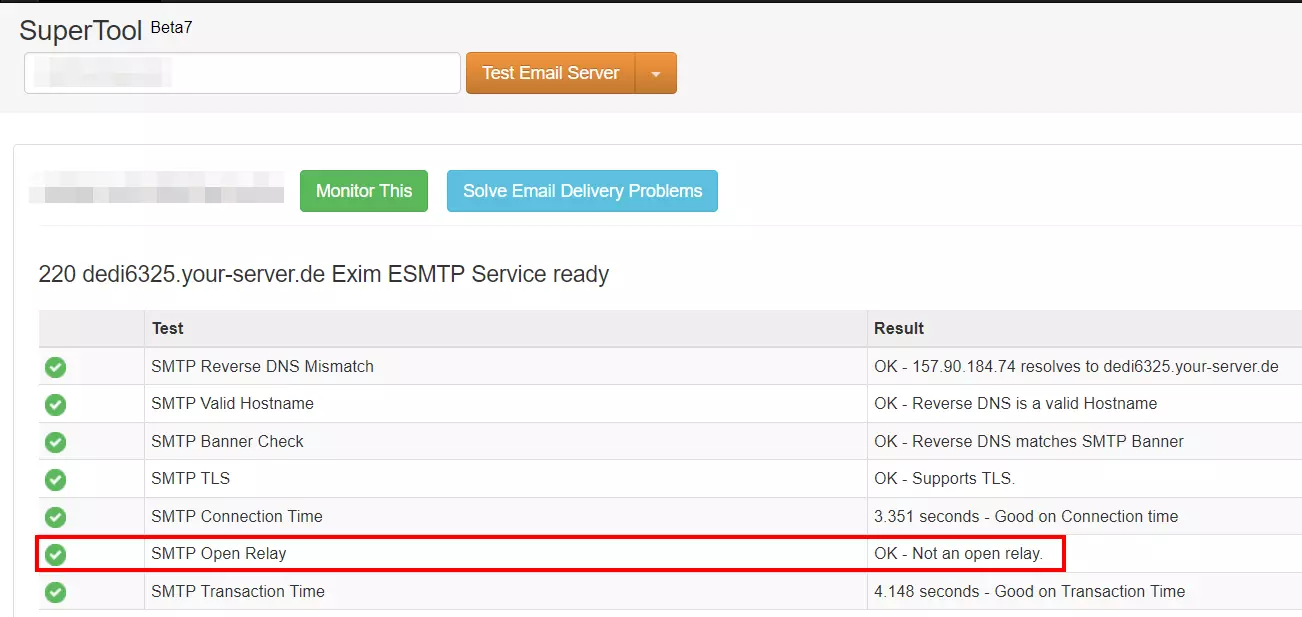 SMTP AUTH check with SMTP Diagnostics