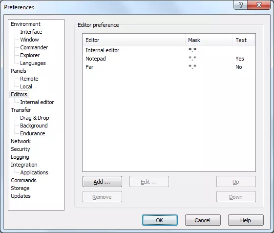 WinSCP supports the integration of external editors such as Eclipse or Notepad++