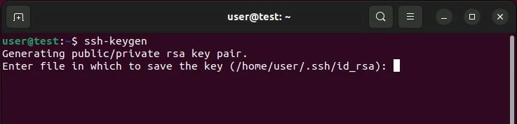 Create SSH key using Ubuntu terminal