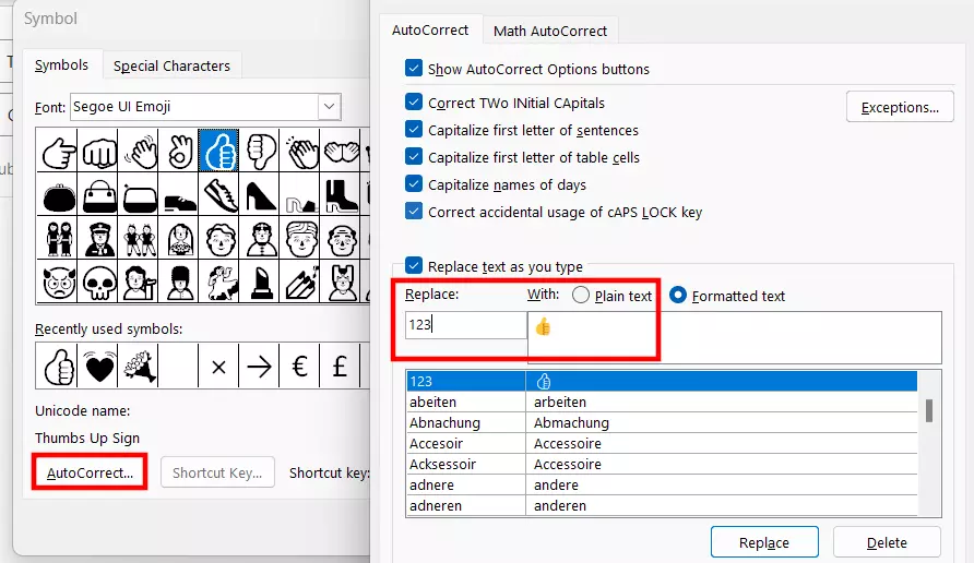 Outlook emojis: Create keyboard shortcut