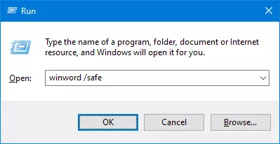 Starting Word in Safe Mode