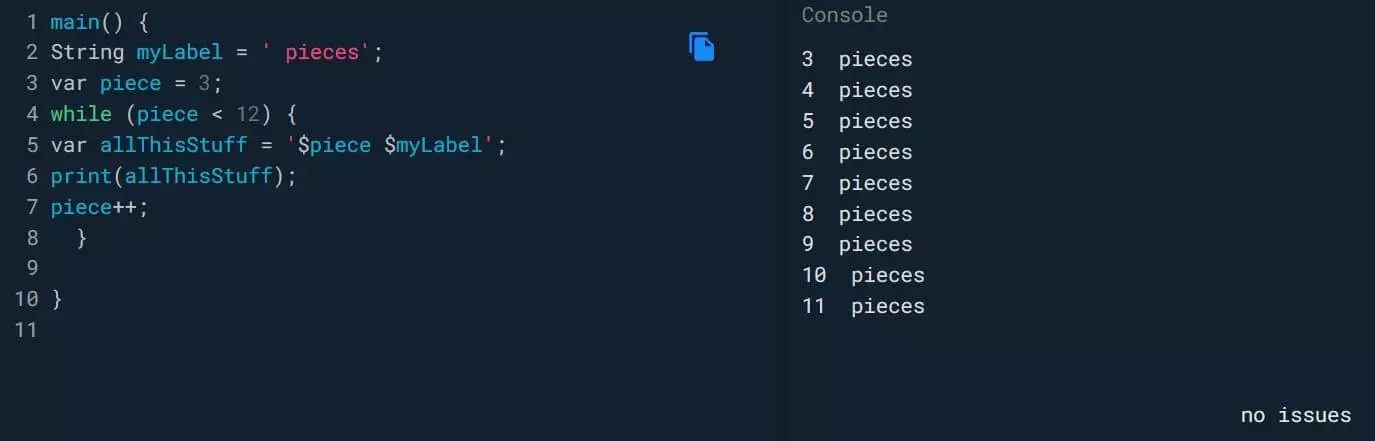 Learn DART programming: loops