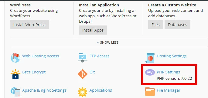 Plesk - PHP Settings