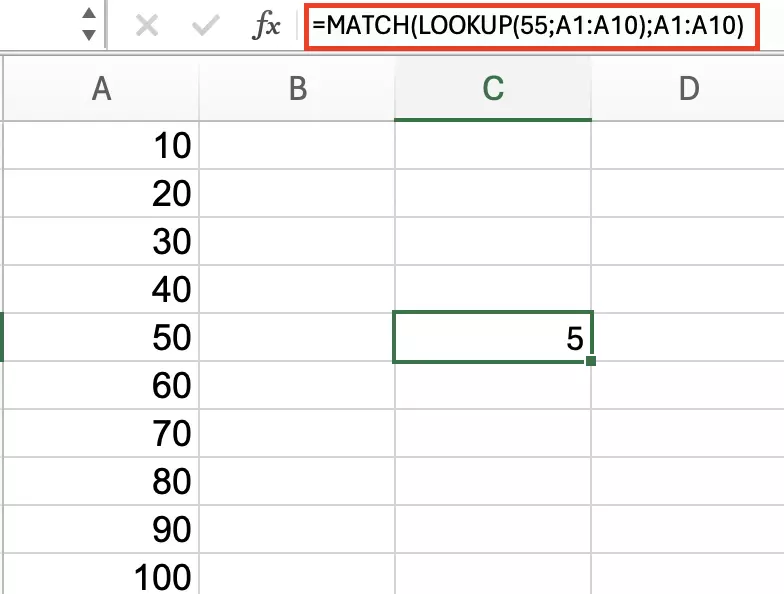 LOOKUP in Excel: Combining LOOKUP with MATCH