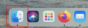 Finder symbol in a Mac Dock