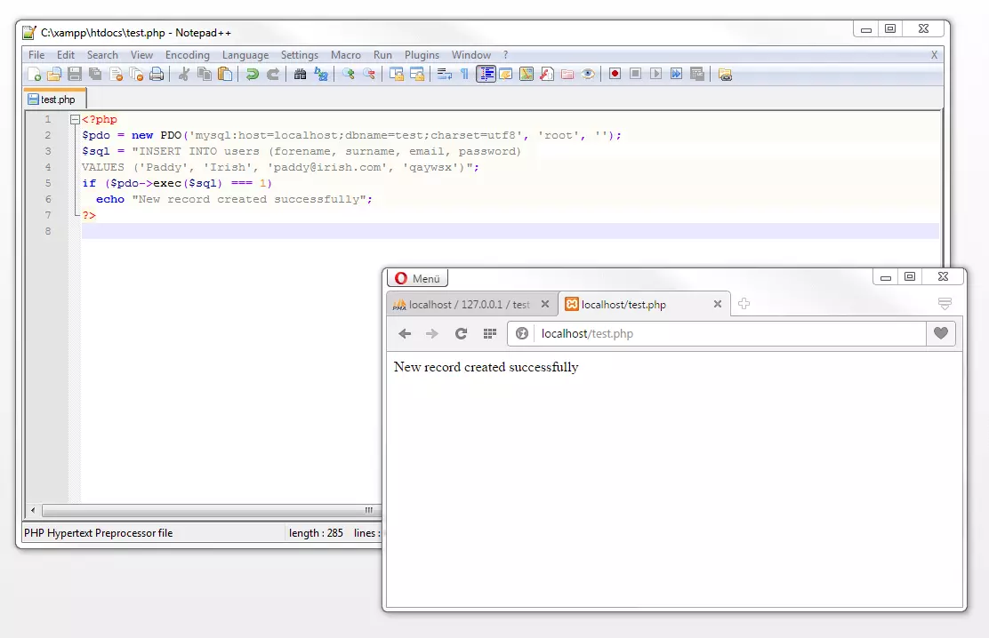 The SQL command INSERT