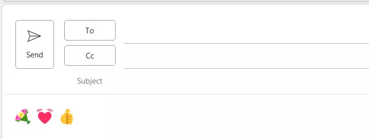 Outlook: Emojis in an email