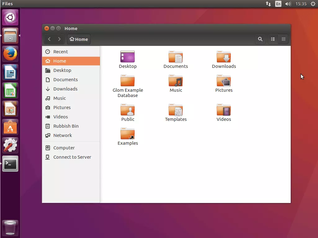 User interface of the file manager, Nautilus