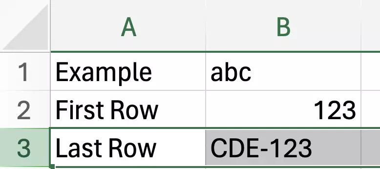 Excel: A successfully moved row