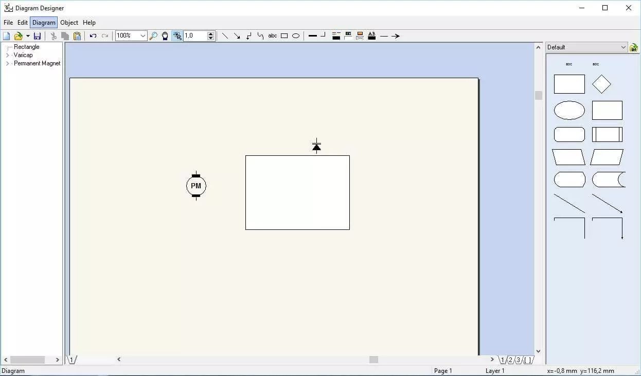 Diagram Designer’s user interface