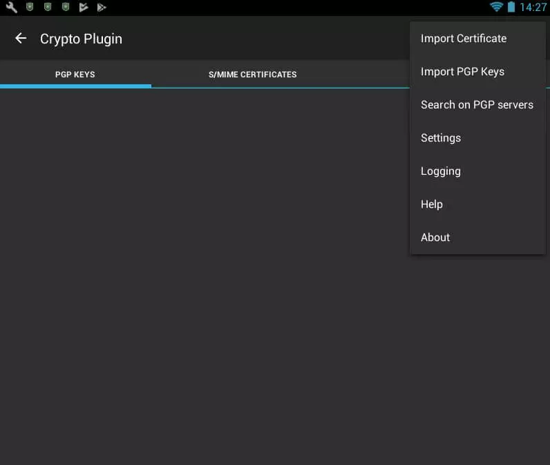 User interface of the FlipdogSolutions Crypto plugin