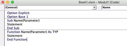 Excel VBA main window