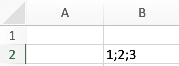 Separators are needed to split Excel cells.