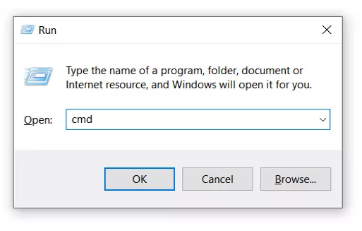 The run dialog in Windows 10