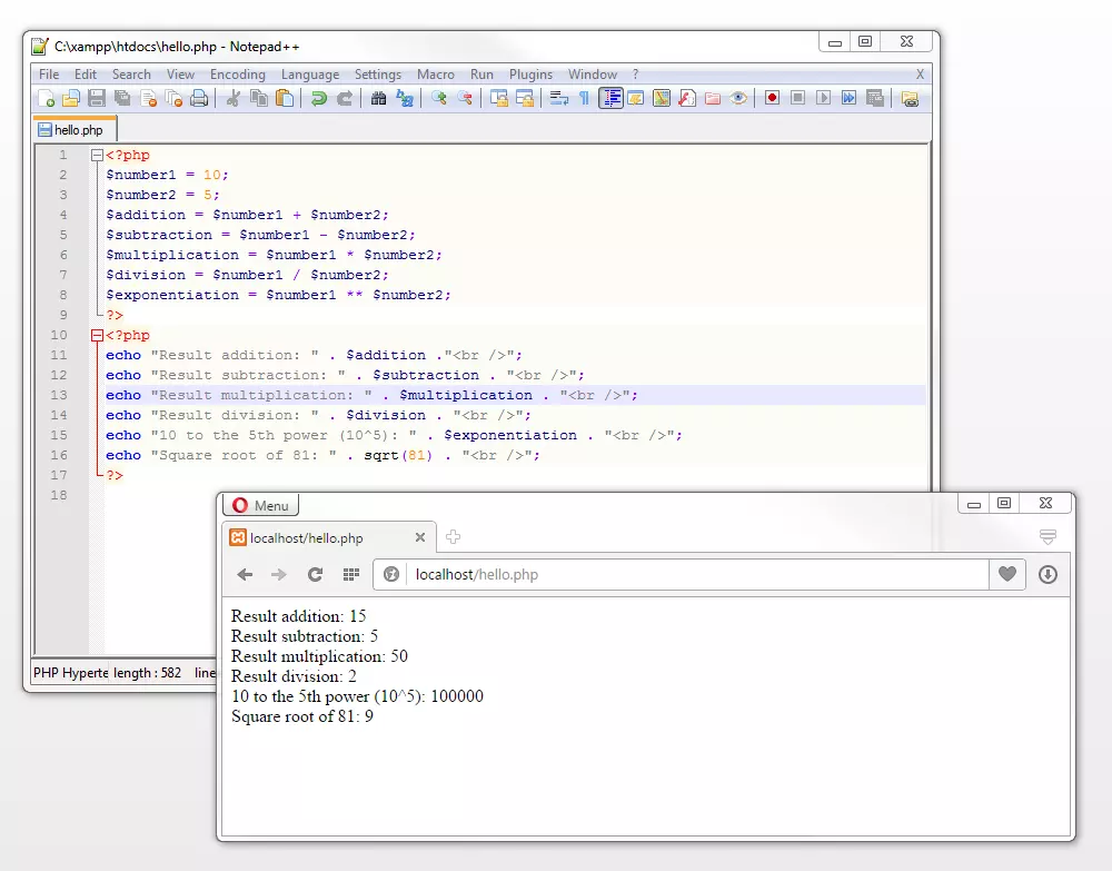 Calculating with variables