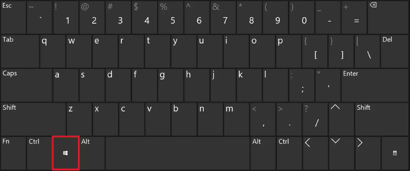 Windows button on the keyboard