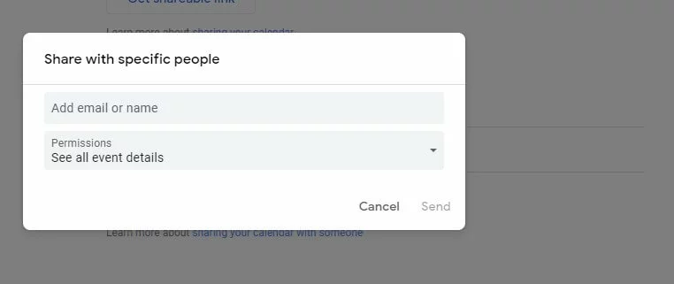 Sharing Google Calendar with others