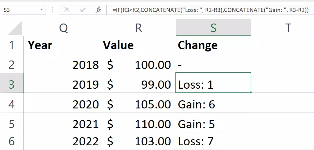 Excel IF: Complex calculation with concatenation