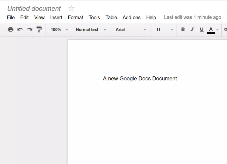 Excerpt from Google Docs