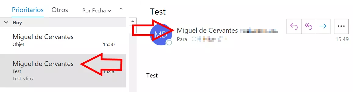 Cómo cambiar el nombre de remitente en Outlook: nombre y correo de remitente 