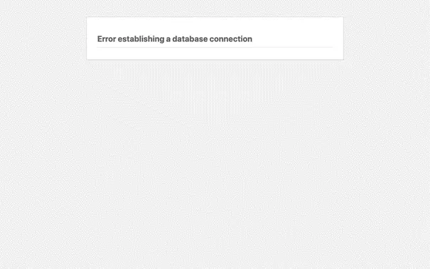 Error de WordPress: “Error Establishing a Database Connection”
