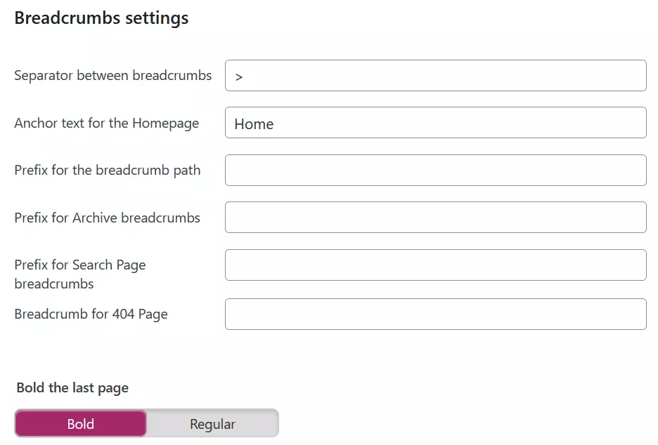 Captura de pantalla de la configuración de Yoast SEO en WordPress